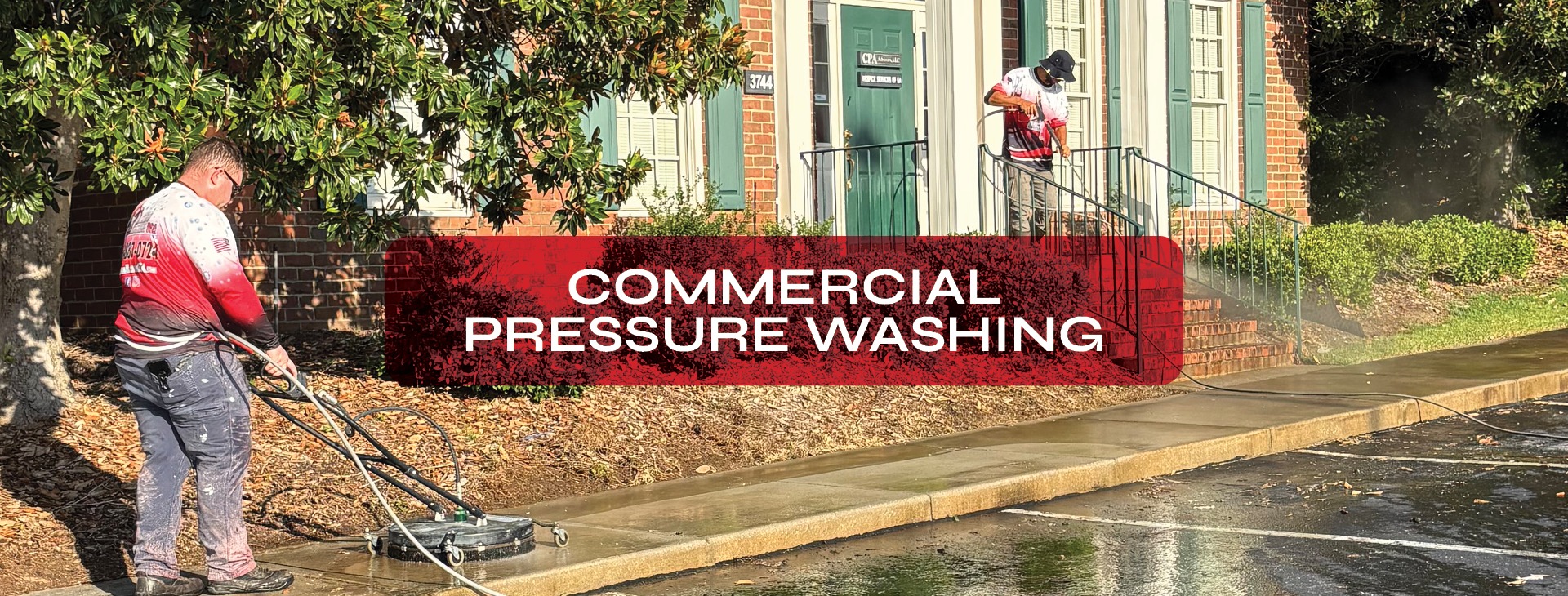 commercial pressure washing header